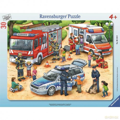 RAVENSBURGER Puzzle ramkowe 30 el. Ekscytujące prace 061440 [PUZZLE]