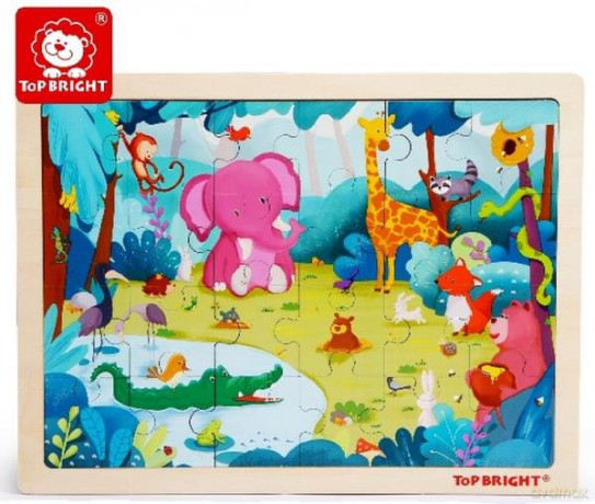Top Bright drewniane Dżungla 24 el. 120394 [PUZZLE]