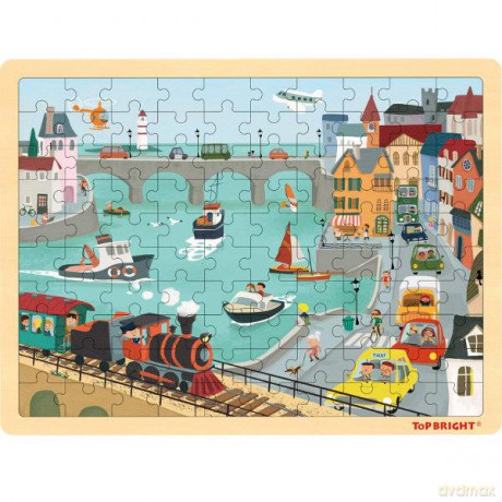 Top Bright drewniane Port 100 el. 120391 [PUZZLE]