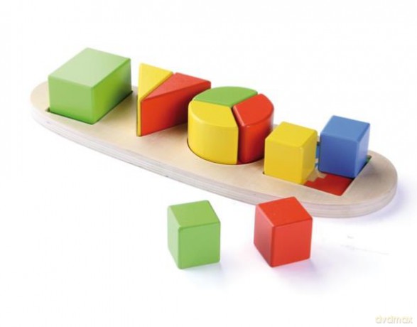 Top Bright Układanka drewniana, nauka kształty kół BRIAMREX w pudełku [PUZZLE]