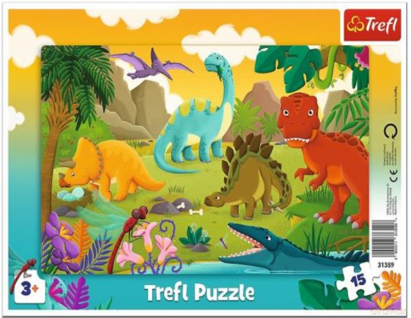 TREFL 15 el. ramkowe Dinozaury 31359 [PUZZLE]
