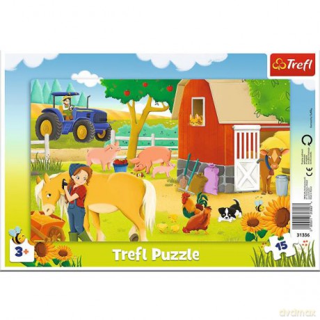 TREFL 15 el. ramkowe Na farmie 31356 [PUZZLE]