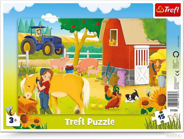 TREFL 15 el. ramkowe Na farmie 31356 [PUZZLE]