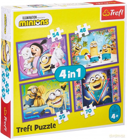 TREFL 4w1 W świecie Minionków 34345 [PUZZLE]