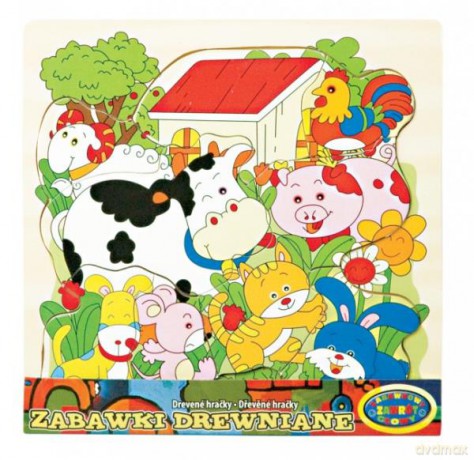 Układanka drewn.-zwierzęta domowe. [PUZZLE]