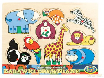 Układanka drewniana - zwierzęta dzikie 001721 [PUZZLE]