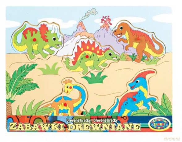 Układanka drewniana dinozaury 001660 [PUZZLE]