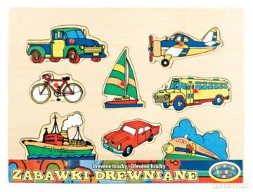Układanka drewniana -pojazdy 001707 [PUZZLE]