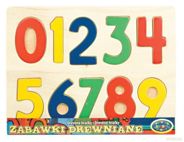 Układanka drewniane -cyferki 001868 [PUZZLE]