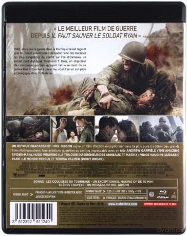 Hacksaw Ridge (Przełęcz ocalonych) [Blu-Ray]