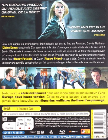 Homeland Season 5 [3xBlu-Ray]
