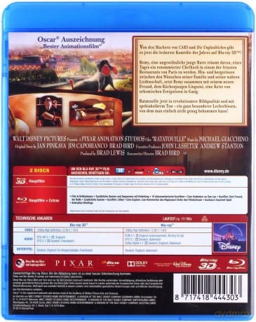 Ratatouille (Ratatuj) [Blu-Ray 3D]+[Blu-Ray]