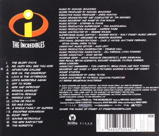 The Incredibles soundtrack (Iniemamocni) (Michael Giacchino) [CD]