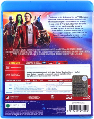 Guardians of the Galaxy Vol. 2 (Strażnicy Galaktyki vol. 2) [Blu-Ray 3D]+[Blu-Ray]
