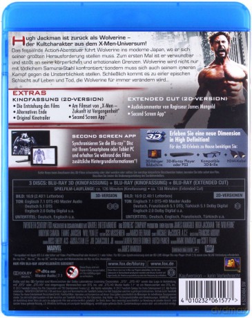 Wolverine [Blu-Ray 3D]+[2xBlu-Ray]