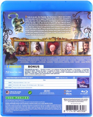 Alice Through the Looking Glass (Alicja po drugiej stronie lustra) [Blu-Ray]