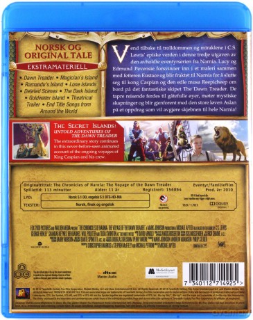 The Chronicles of Narnia: The Voyage of the Dawn Treader (Opowieści z Narnii: Podróż Wędrowca do Świtu) [Blu-Ray]