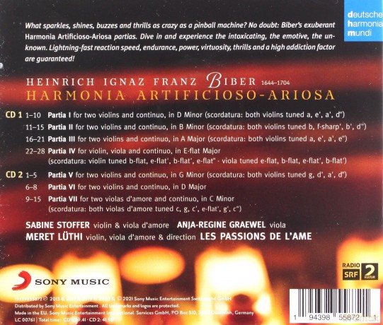 Les Passions de l'Ame: Biber: Harmonia Artificioso-Ariosa [2CD]
