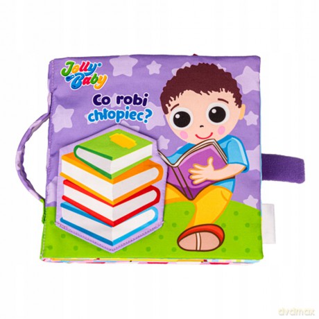Jolly Baby Książeczka materiałowa Co Robi Chłopiec? 