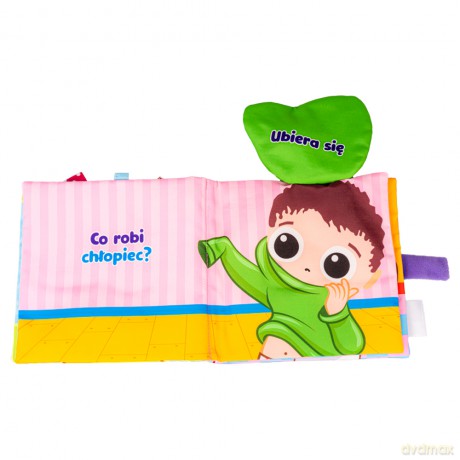 Jolly Baby Książeczka materiałowa Co Robi Chłopiec? 