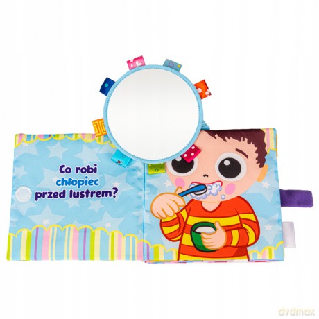 Jolly Baby Książeczka materiałowa Co Robi Chłopiec? 