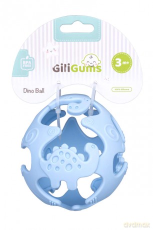 PIŁKA GRYZAK Dino Mix 5 Kolorów