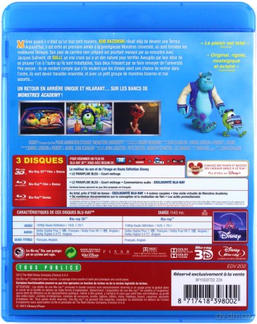 Monsters University (Uniwersytet Potworny) [Blu-Ray 3D]+[Blu-Ray]