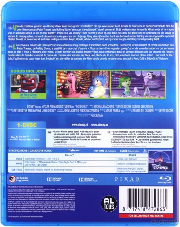 Inside Out (W głowie się nie mieści) (Disney) [Blu-Ray]