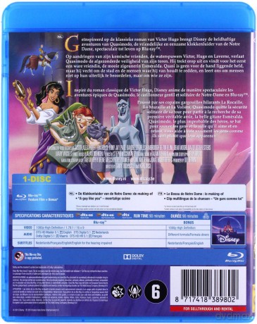The Hunchback of Notre Dame (Dzwonnik z Notre Dame) (Disney) [Blu-Ray]