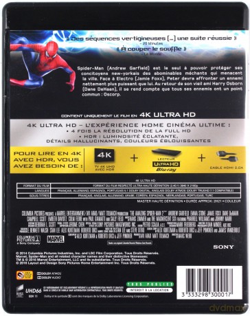 The Amazing Spider-Man 2 (Blu-Ray 4K]+[Blu-Ray]