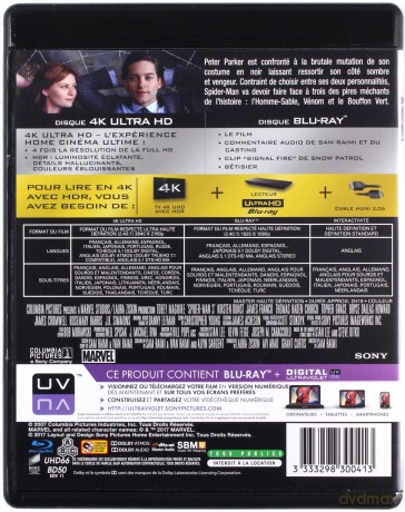 Spider-Man 3 [Blu-Ray 4K]+[Blu-Ray]