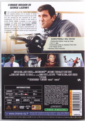 007 James Bond On Her Majesty's Secret Service (W tajnej służbie Jej Królewskiej Mości) [DVD]