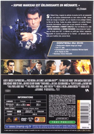 007 James Bond The World Is Not Enough (Świat to za mało) [DVD]