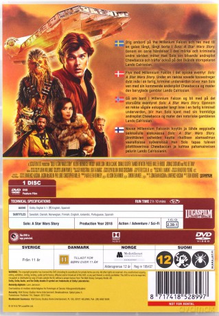 Solo: A Star Wars Story (Han Solo: Gwiezdne wojny - historie) [DVD]