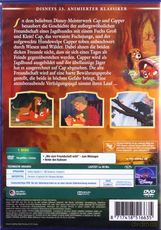 The Fox and the Hound (Lis i pies) (Disney) [DVD]