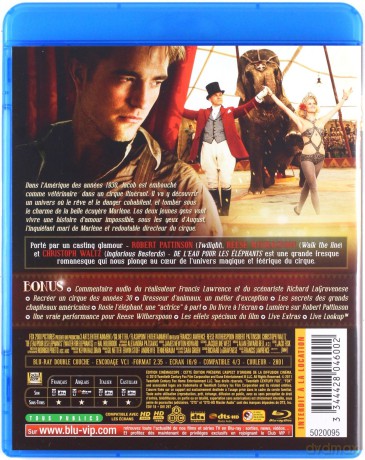 Water for Elephants (Woda dla słoni) [Blu-Ray]