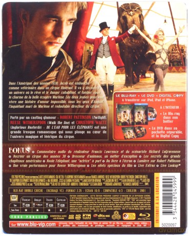 Water for Elephants (Woda dla słoni) [Blu-Ray]