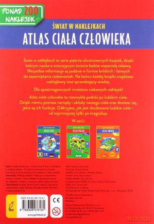 Atlas ciała człowieka. Świat w naklejkach - Patrycja Zarawska [KSIĄŻKA]