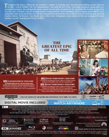 The Ten Commandments (Dziesięcioro przykazań) [Blu-Ray 4K]+[Blu-Ray]