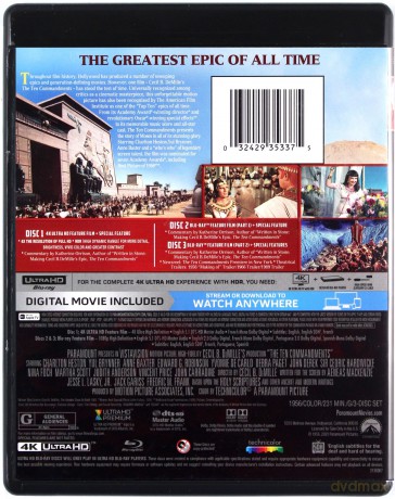 The Ten Commandments (Dziesięcioro przykazań) [Blu-Ray 4K]+[Blu-Ray]