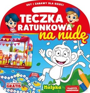Kolorowanka Teczka ratunkowa na nudę - małpka z grą [KSIĄŻKA]