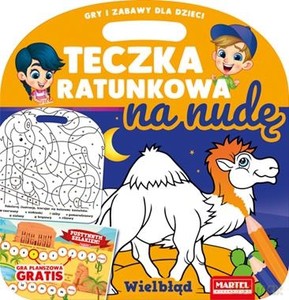 Kolorowanka Teczka ratunkowa na nudę - wielbłąd z grą [KSIĄŻKA]