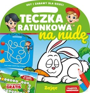 Kolorowanka Teczka ratunkowa na nudę - zając z grą [KSIĄŻKA]