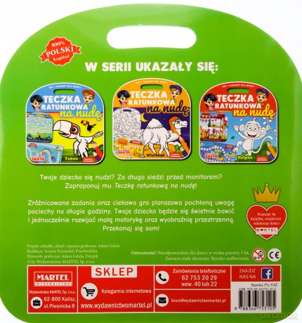 Kolorowanka Teczka ratunkowa na nudę - zając z grą [KSIĄŻKA]