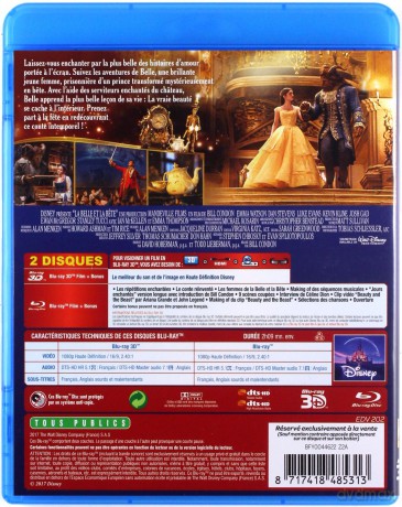 Beauty and the Beast (Piękna i Bestia) (Disney) [Blu-Ray 3D]+[Blu-Ray]