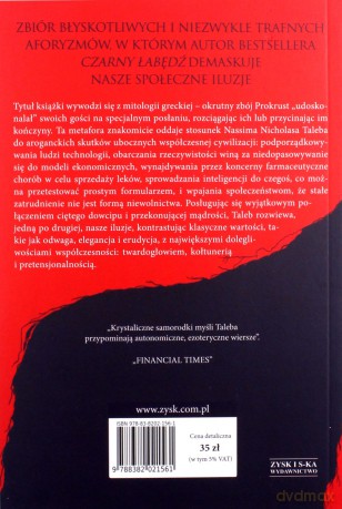 Prokrustowe łoże Aforyzmy filozoficzne oraz praktyczne - Nassim Nicholas Taleb [KSIĄŻKA]