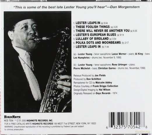 Lester Young: Pres in Europe [CD]
