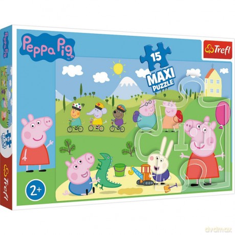TREFL 15 el. Maxi Szczęśliwy dzień świnka Peppa [PUZZLE]