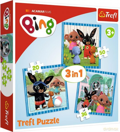 TREFL 3w1 Zabawy z przyjaciółmi Bing [PUZZLE]