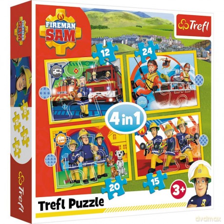 TREFL 4w1 Pomocny Strażak Sam [PUZZLE]